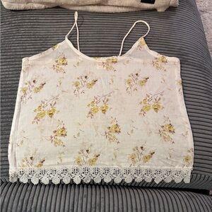 Birdies Floral Camisole with Lace Trim